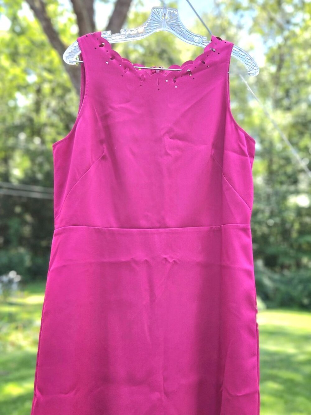 Loft fuschia dark pink dress size 12 NWT